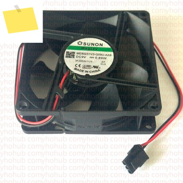 SUNON ME80251V3-Q09U-AA9 DC 9V 0.89W 80x80x25mm 2선 서버 냉각 팬 제품 이미지