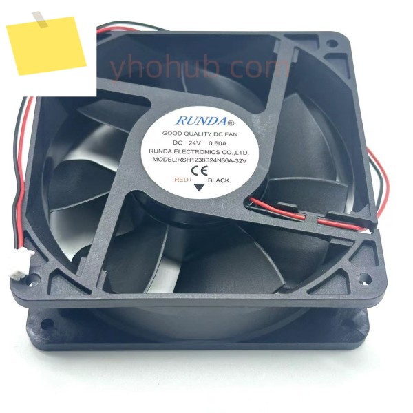 RUNDA RSH1238B24N36A-32V DC 24V 0.60A 120x120x38mm 2 선 서버 냉각 팬 제품 이미지