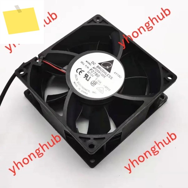 델타 일렉트로닉스 2 와이어 서버 냉각 선풍기, AFC0912DE, DC 12V, 2.50A, 90x90x38mm 제품 이미지