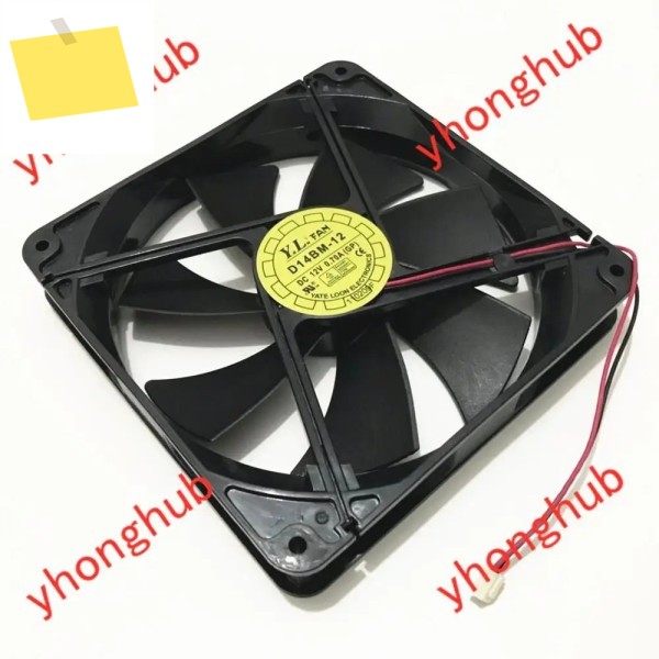 Yate Loon D14BM-12 2 선 서버 냉각 선풍기, DC 12V, 0.70A, 140x140x25mm 제품 이미지