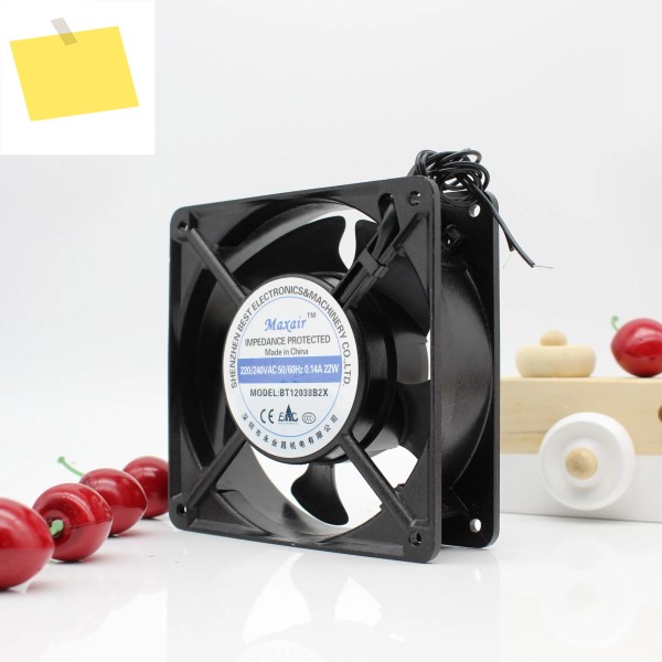2와이어 서버 냉각 선풍기, BT12038B2X AC 220V, 120x120x38mm 제품 이미지