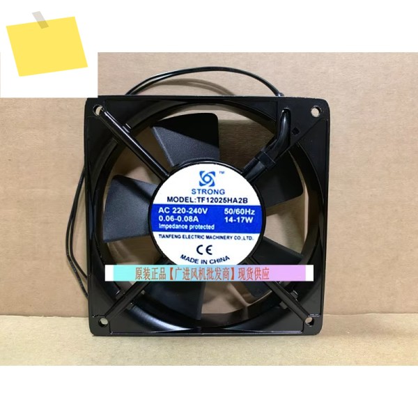 강력한 2 와이어 서버 냉각 선풍기, TF1225HA2B AC 220V, 0.06A, 120x120x25mm 제품 이미지