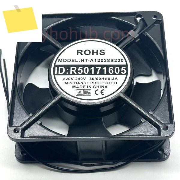Hui Tong HT-A12038S220 AC 240V 0.2A 120x120x38mm 2선 서버 냉각 팬 제품 이미지