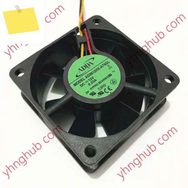 ADDA AD0612HX-A76GL DC 12V 0.23A 60x60x25mm 3선 서버 냉각 팬 제품 이미지
