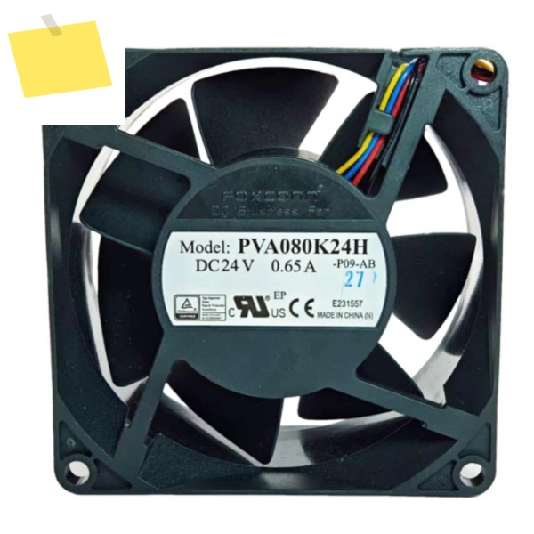 FOXCONN PVA080K24H DC 24V 0.65A 80x80x38mm 4선 서버 냉각 팬 제품 이미지