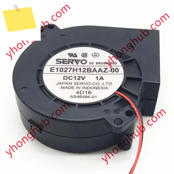 일본 서보 E1027H12BAAZ-00 DC 12V 1A 97X97X27mm 2선 서버 블로워 팬 제품 이미지