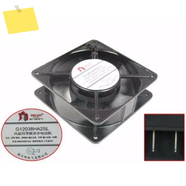DEILIXI 서버 냉각 선풍기, AC 220V, 8.5W, 120x120x38mm, G12038HA2SL 제품 이미지