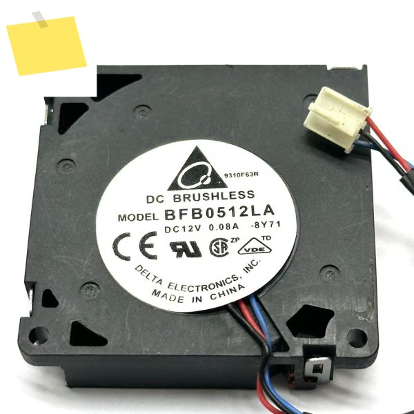 델타 전자 서버 냉각 팬, 3 선, BFB0512LA, 8Y71, DC 12V, 0.08A, 50x50x10mm 제품 이미지