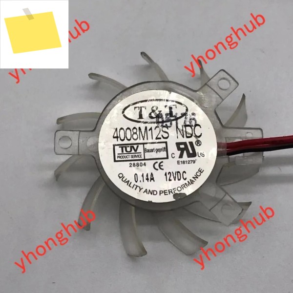 T& 4008M12S, 12V, 0.14A, 직경 60mm C. t.c 서버 냉각 선풍기, 29x29x23mm 제품 이미지