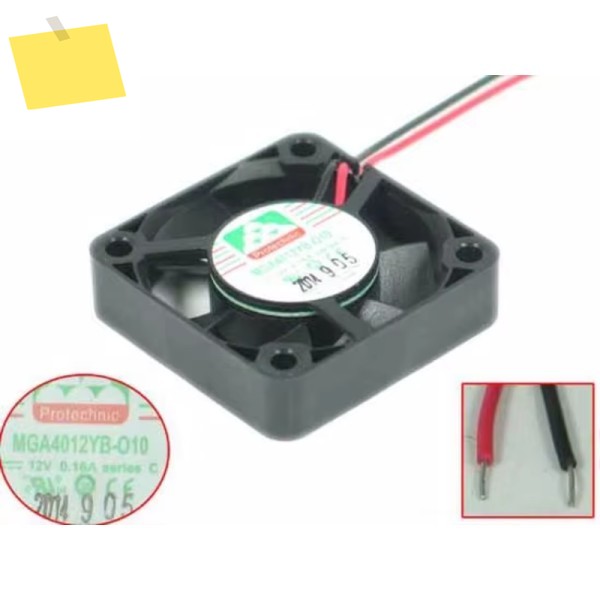 Protechnic 매직 MGA4012YB-010 2 와이어 서버 냉각 선풍기, DC 12V, 0.16A, 40x40x10mm 제품 이미지