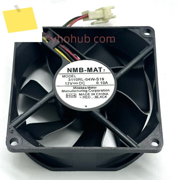 NMB-MAT 3110RL-04W-S19 H04 DC 12V 0.10A 80x80x25mm 3선 서버 냉각 팬 제품 이미지