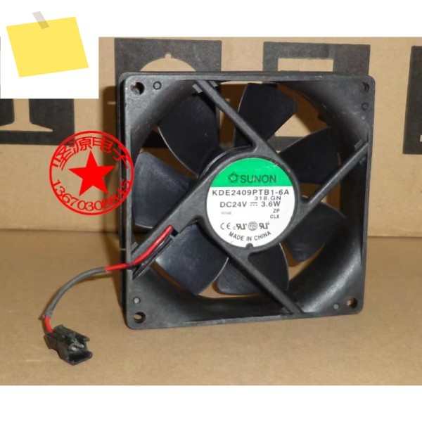 SUNON KDE2409PTB1-6 2 선 서버 냉각 선풍기, 318.GN DC 24V, 3.6W, 90x90x25mm 제품 이미지