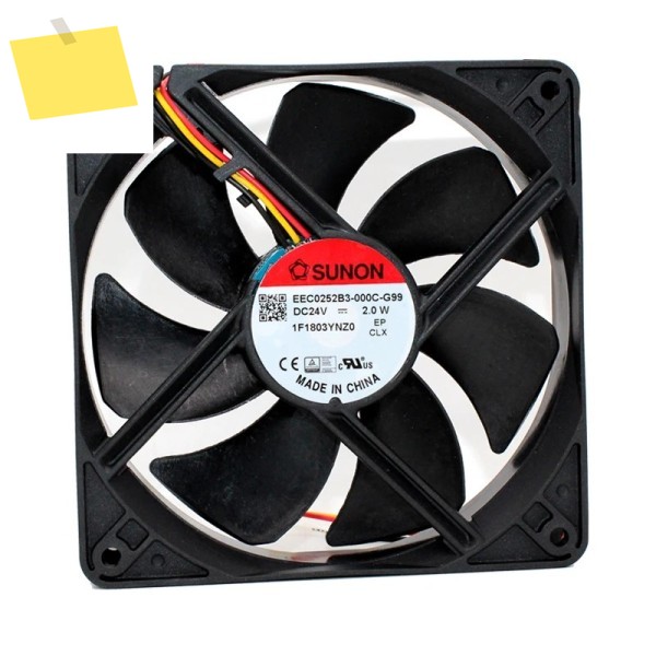 SUNON EEC0252B3-000C-G99 서버 냉각 선풍기, DC 24V, 2.0W, 120x120x25mm, 3 선 제품 이미지