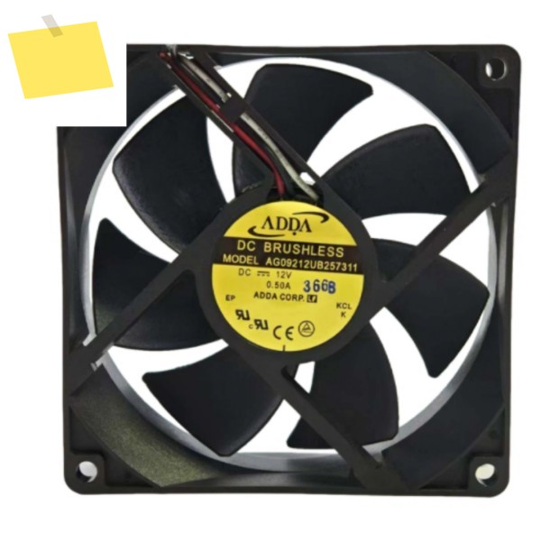 ADDA AG09212UB257311 DC 12V 0.50A 92x92x25mm 3선 서버 냉각 팬 제품 이미지