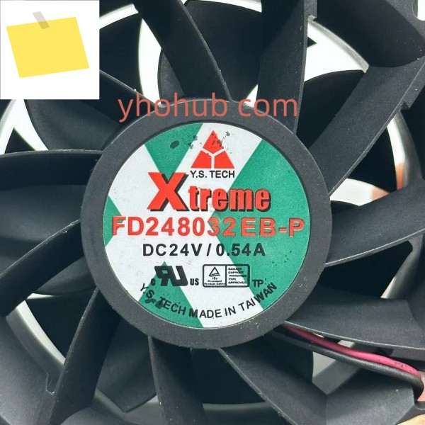 Y.S TECH FD248032EB-P DC 24V 0.54A 80x80x32mm 2-와이어 서버 냉각 팬 제품 이미지