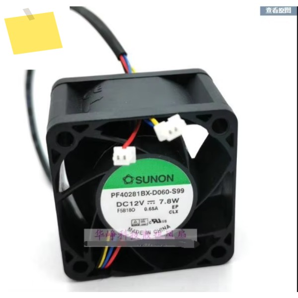 SUNON PF40281BX-D060-S99 4 선 서버 냉각 선풍기, DC 12V, 7.80W, 40x40x28mm 제품 이미지