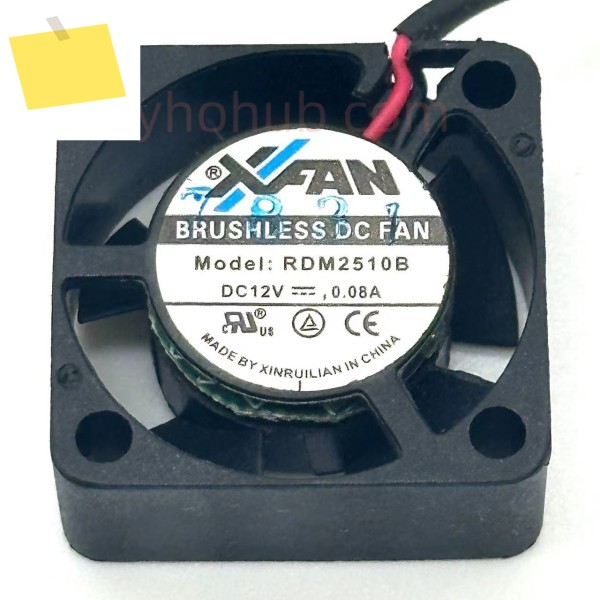 XIFAN RDM2510B DC 12V 0.08A 25x25x10mm 2선 서버 냉각 팬 제품 이미지