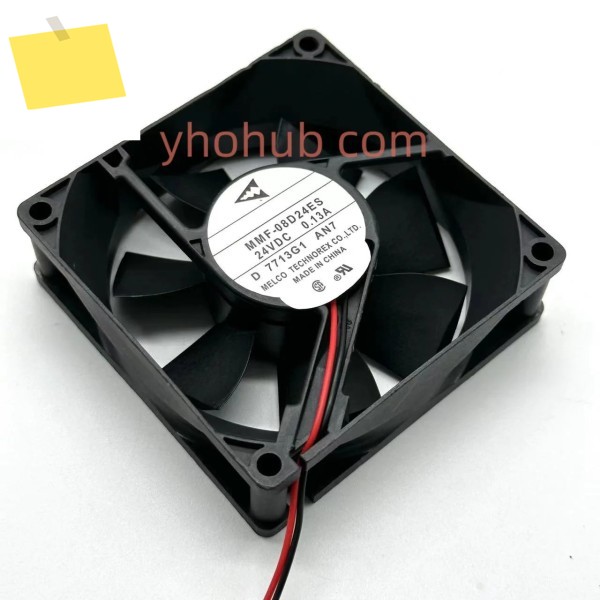 Melco MMF-08D24ES 2 선 서버 냉각 선풍기, DC 24V, 0.13A, 80x80x25mm 제품 이미지