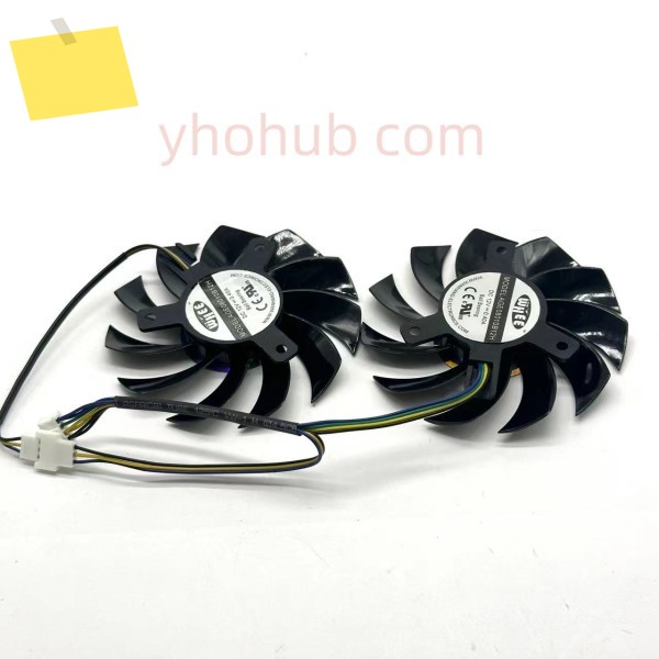 HD7870 R7 260X WHEE AGE08010B12H DC 12V 0.40A Dia. 75mm C.T.C 39mm 5 선 서버 프레임리스 팬 제품 이미지