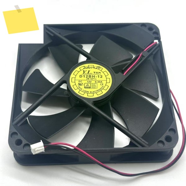 Yate Loon D12BH-12 2 선 서버 냉각 선풍기, DC 12V, 0.30A, 120x120x25mm 제품 이미지