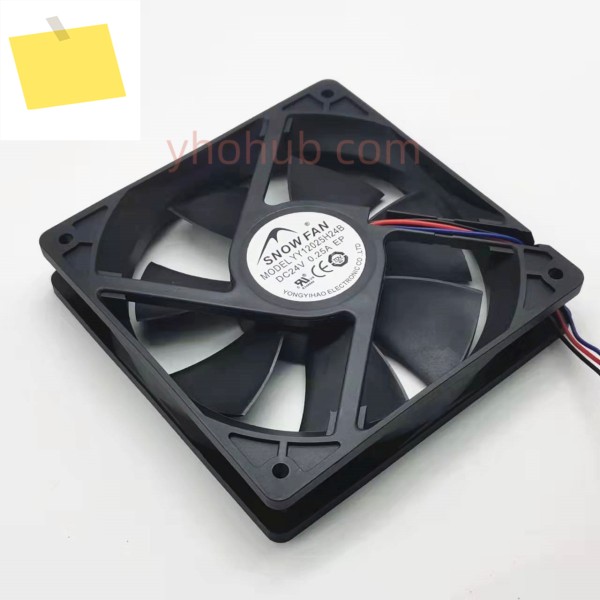 스노우 팬 YY12025H24B 서버 냉각 DC 24V 0.25A 120x120x25mm 3 선 제품 이미지