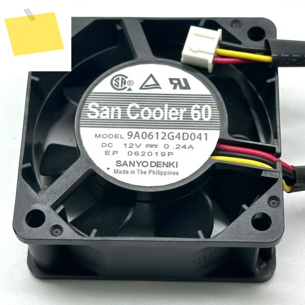 Sanyo Denki 9A0612G4D041 DC 12V 0.24A 60x60x25mm 3 선 서버 냉각 팬 제품 이미지