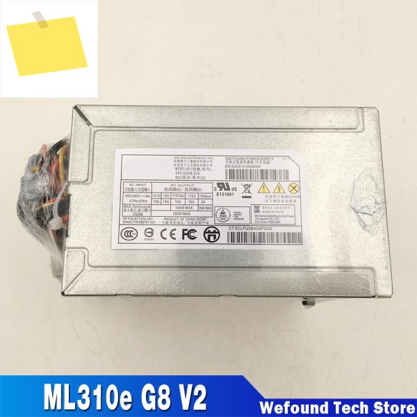 HP ML310e G8 V2 350W 전원 공급 장치, 테스트 완료 DPS-350AB-20 A 671310-001 제품 이미지