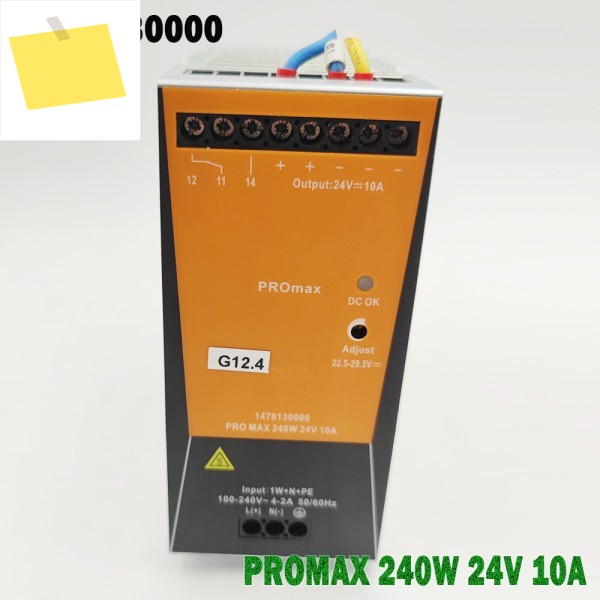 Weidmuller 레일용 스위칭 전원 공급 장치, 단상 1478130000, PROMAX, 240W, 10A 제품 이미지
