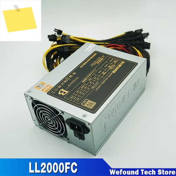 LL2000FC 8 그래픽 카드 플랫폼 서버 정격 데스크탑 컴퓨터 와이드 음소거 활성 다중 채널 ATX 전원 공급 장치 제품 이미지