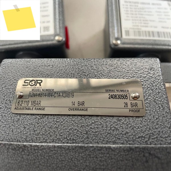 미국 SOR Sol 압력 스위치차압 12N4-K614-W4-C1A-X3X619 제품 이미지