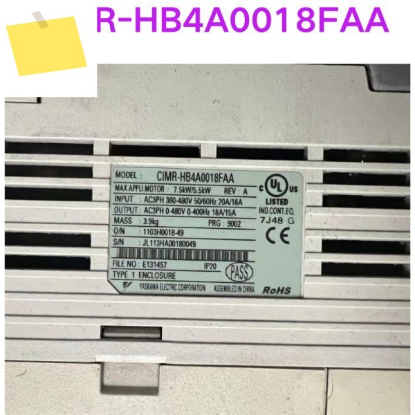 중고 OEM 분해 부품 CIMR-HB4A0018FAA H1000 주파수 변환기, 7.5KW5.5KW 기능 테스트 OK 제품 이미지
