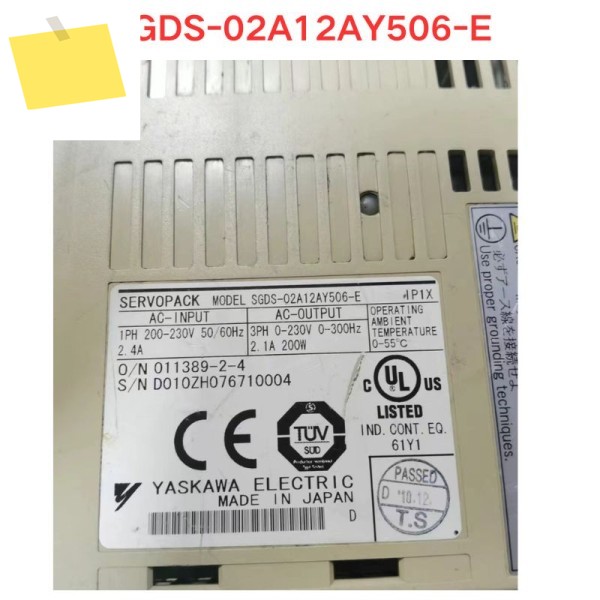 중고 SGDS-02A12AY506-E 서보 드라이버 기능 테스트 OK 좋은 품질 새 제품 제품 이미지