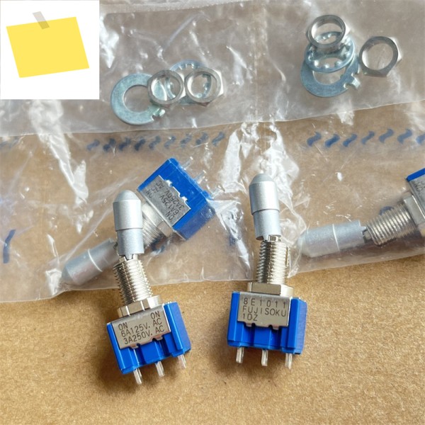 2pcs 8E1011 수입품, 버튼 스위치, 오류 방지 3피트 및 2기어, 조리개 6mm 자동 잠금 전자 부품 제품 이미지