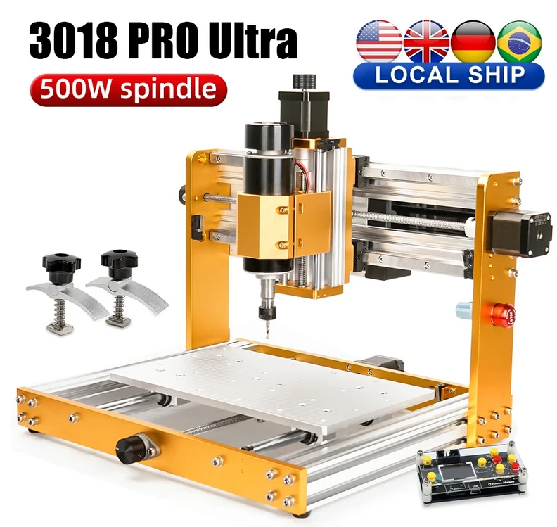 3018 프로 울트라 CNC 라우터 금속 목재 아크릴 PCB MDF용 GRBL E-Stop 500W 제품 이미지
