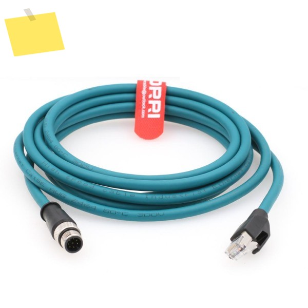 COGNEX CCB-84901 이더넷 카메라 케이블, 8 핀 M12-RJ45 호환 제품 이미지