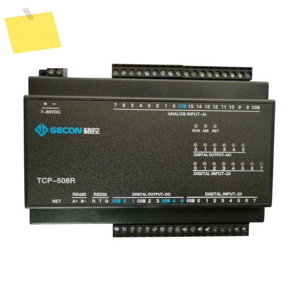 Modbus TCP 이더넷 모듈, 16개 아날로그 입력 8채널 스위치 릴레이 출력 제품 이미지