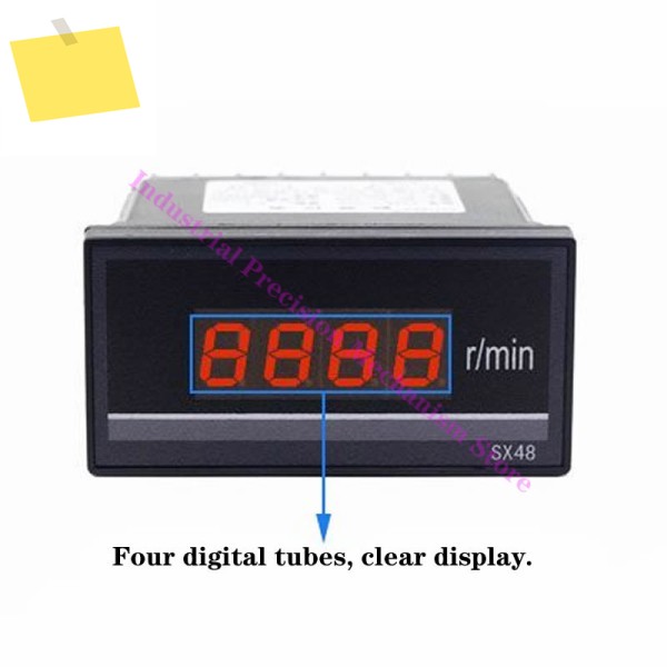 SX48-r분 인버터 rpm 디지털 회전 속도계, 0-10V 4-20mA 디스플레이 조정 가능 DP3 제품 이미지