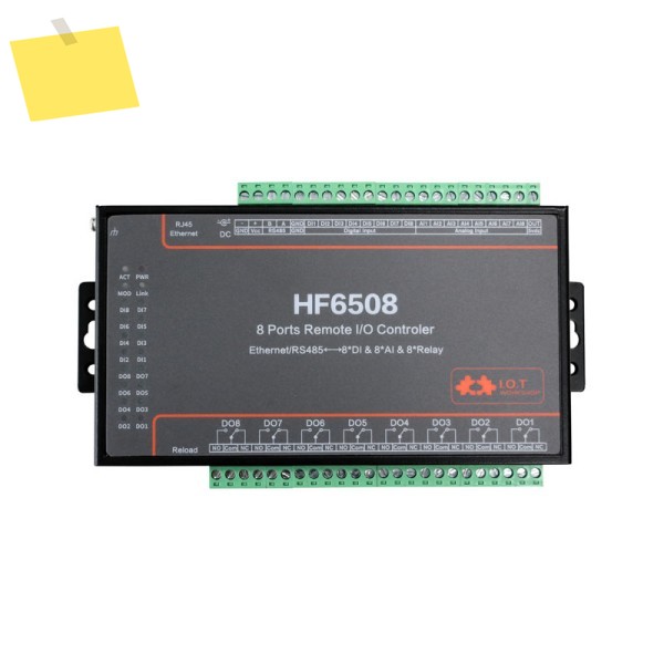 8채널 포트 원격 IO 컨트롤러 HF6508 RS485 이더넷-8 디지털 입력 출력 아날로그 지원 Modbus TCP RTU 제품 이미지