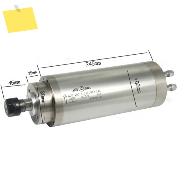 타각기 수냉식 모터 스핀들, ER20 직경 100mm 척, 3.2KW, V, 12A, 400HZ 속도 0-24000rpm 제품 이미지
