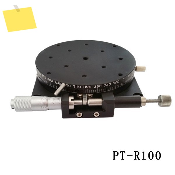 PT-R100 정밀 미세 조정 슬라이드 테이블, 수동 변위 회전 크기 100mm, 하중 용량 5kgf 49N 제품 이미지