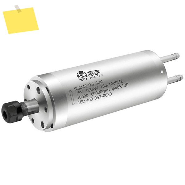 타각기 수냉식 스핀들 모터 직경 60mm 0.3KW 전압 75V 주파수 1000HZ 10000-60000rpm 척 ER8 제품 이미지