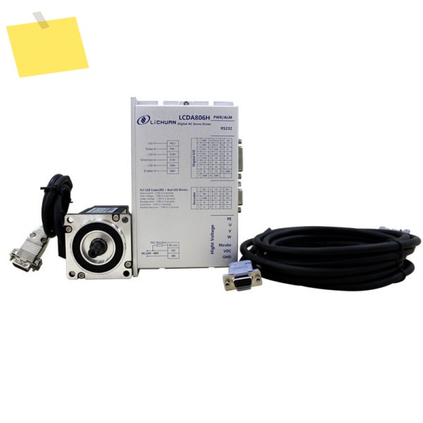 Lichuan 200W DC 서보 모터, 홀딩 토크 및 AC 드라이버, 24V-80V CNC 키트, 36V 0.637N.M, 새제품 제품 이미지