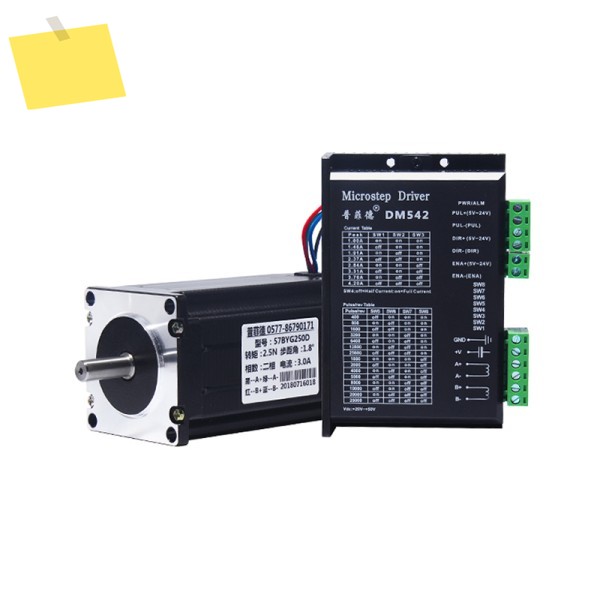 57 스텝 모터 키트, 길이 100mm DM542 DC20V-50V, 4.2A 드라이버, 57BYG250D 토크 2.5N.M 제품 이미지