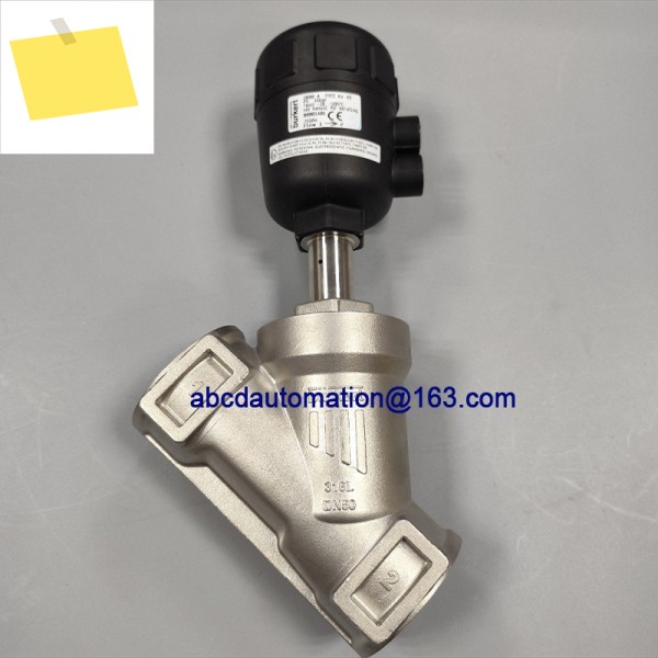 버크트 공압 앵글 시트 밸브 2000 A PTFE Kv 49 16bar G2 DN50mm 00001401 제품 이미지