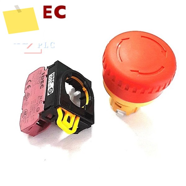 5PCS 스위치 YW1B-V4E01R 1NO 22mm 비상 정지 버튼 제품 이미지