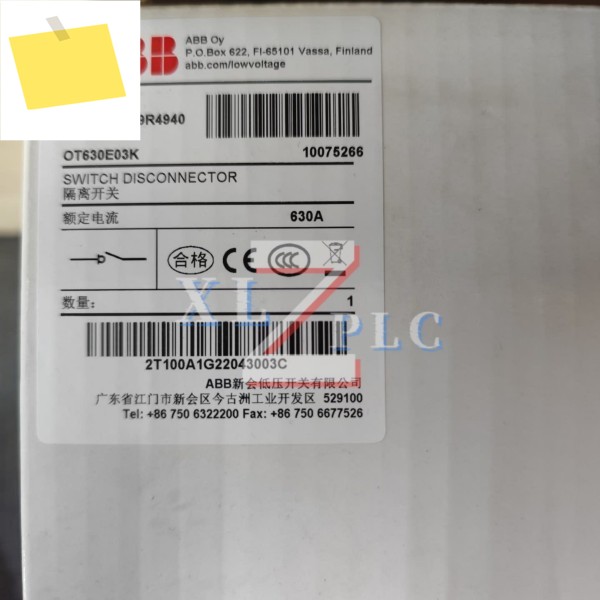 디스커넥팅 스위치 OT630E03K 1SCA022779R4940 새 제품 제품 이미지