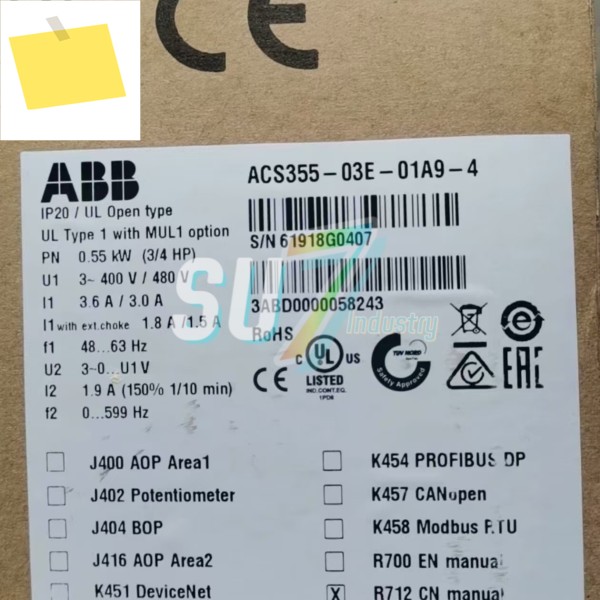 주파수 변환기 ACS355-03E-01A2-4 창고에 신규 제품 이미지