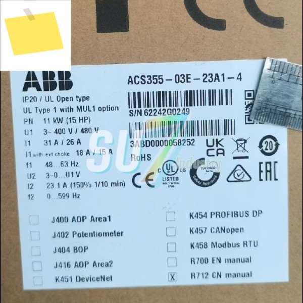 ACS355-03E-23A1-4 주파수 변환기 창고에 새 제품 제품 이미지