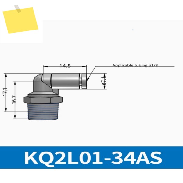 10pcs 신품 KQ2L01-34AS 제품 이미지