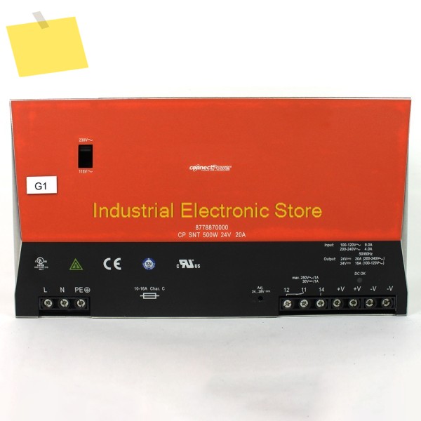 신품 스위칭 전원 공급 장치 CP SNT 500W 24V 20A For Weidmuller 8778870000 제품 이미지